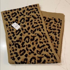 J Crew Leopard Print Knit Scarf